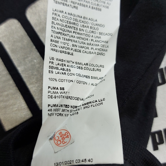 Puma 5pack bodysuits infant 18 months color Black, withe, gray. 100% cotton - Picture 9 of 9